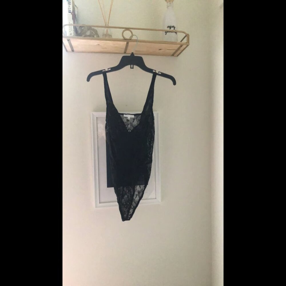 Black lace bodysuit